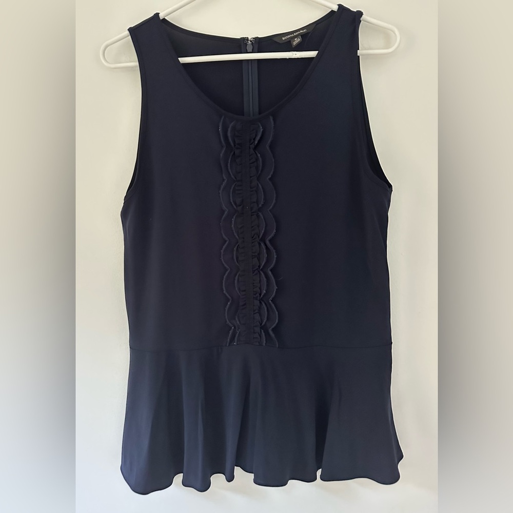 Banana Republic Sleeveless Peplum Blouse Size S